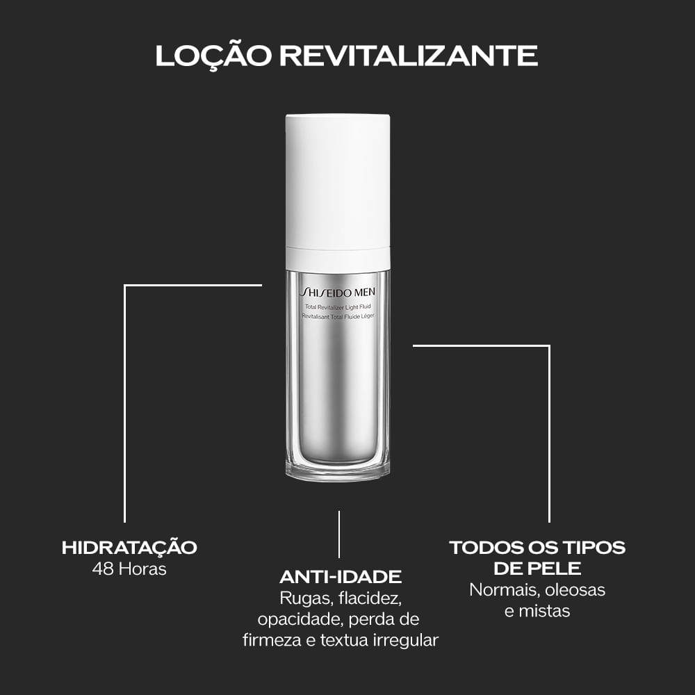 Loção Men Total Revitalizer Light Fluid | Shiseido - SHISEIDO